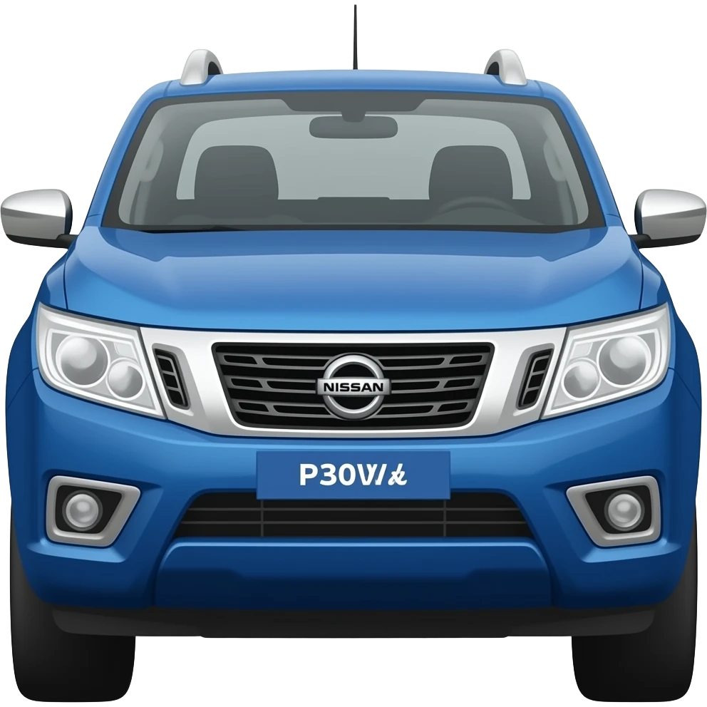Un Nissan np300 2018 pickup azul emoji