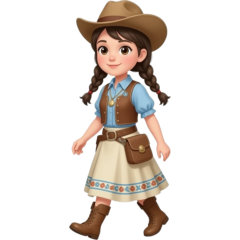 pioneer girl walking emoji