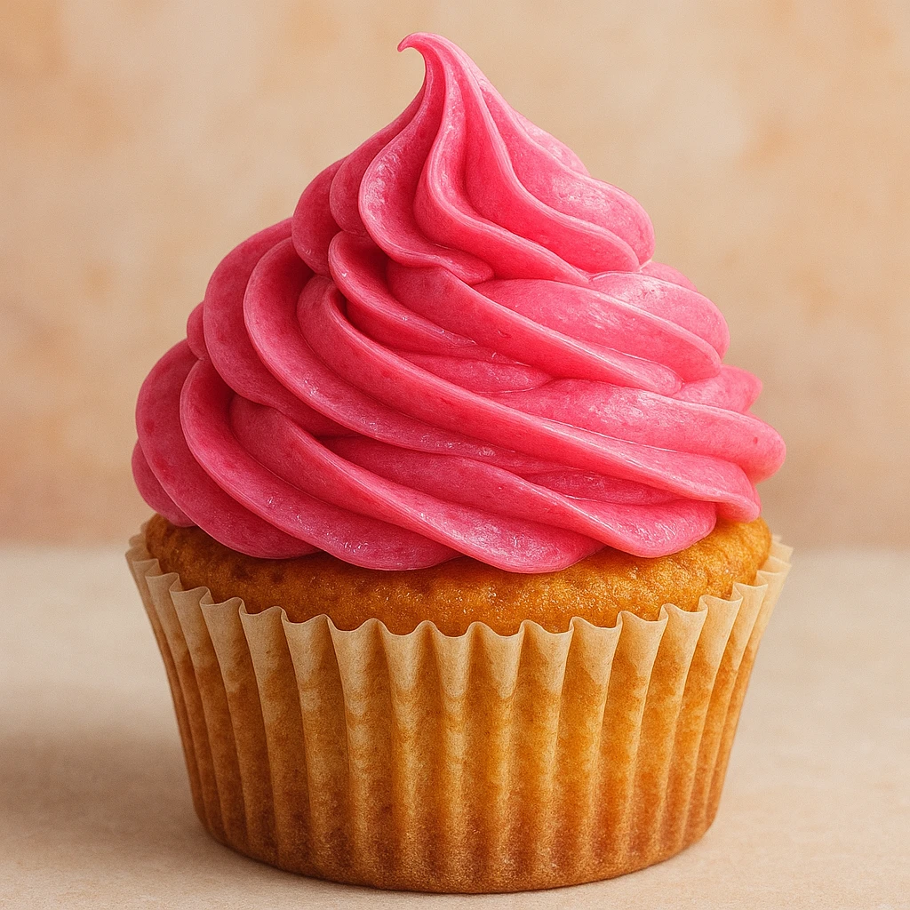 Cupcake with pink icing emoji