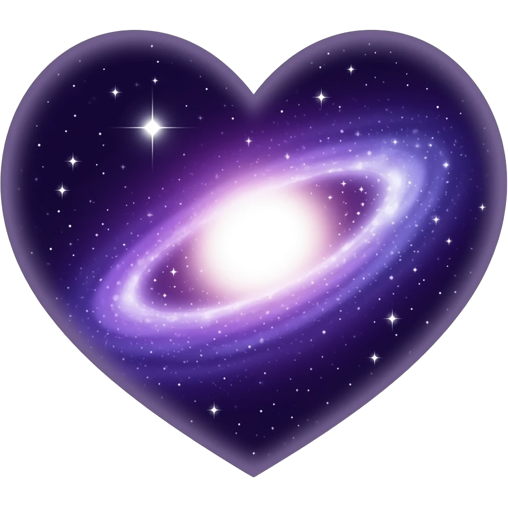 Purple heart galaxy emoji
