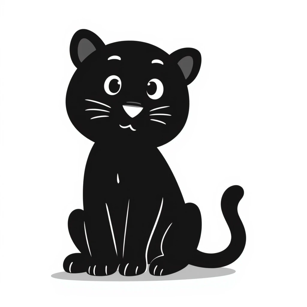 panther hand drawn doodle style emoji