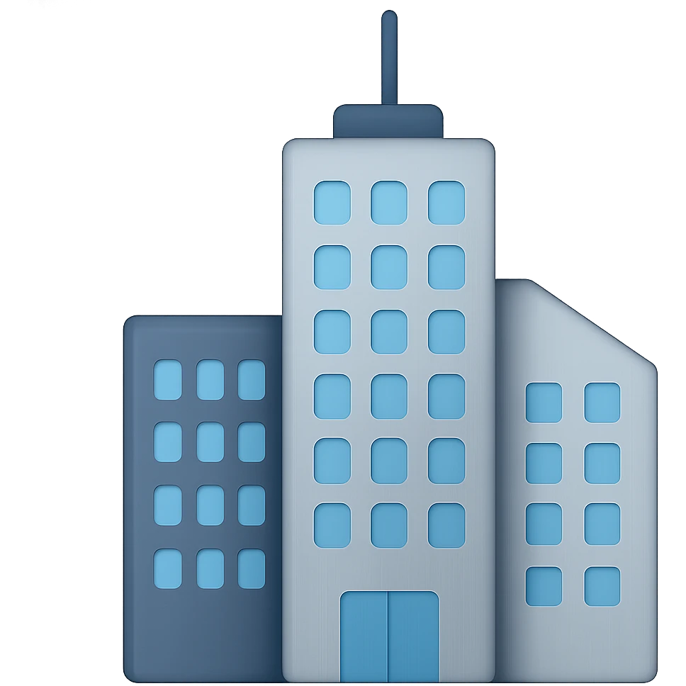 Сгенерируй мне небоскребы в стиле Apple Эмоджи, на пнг фоне (без фона) emoji