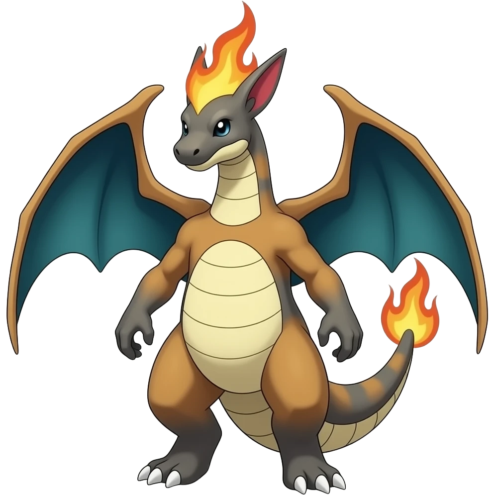 Gabite-ExVeemon-Latias-Flamedramon-fusion-Fakémon-hybrid-creature, Full body emoji
