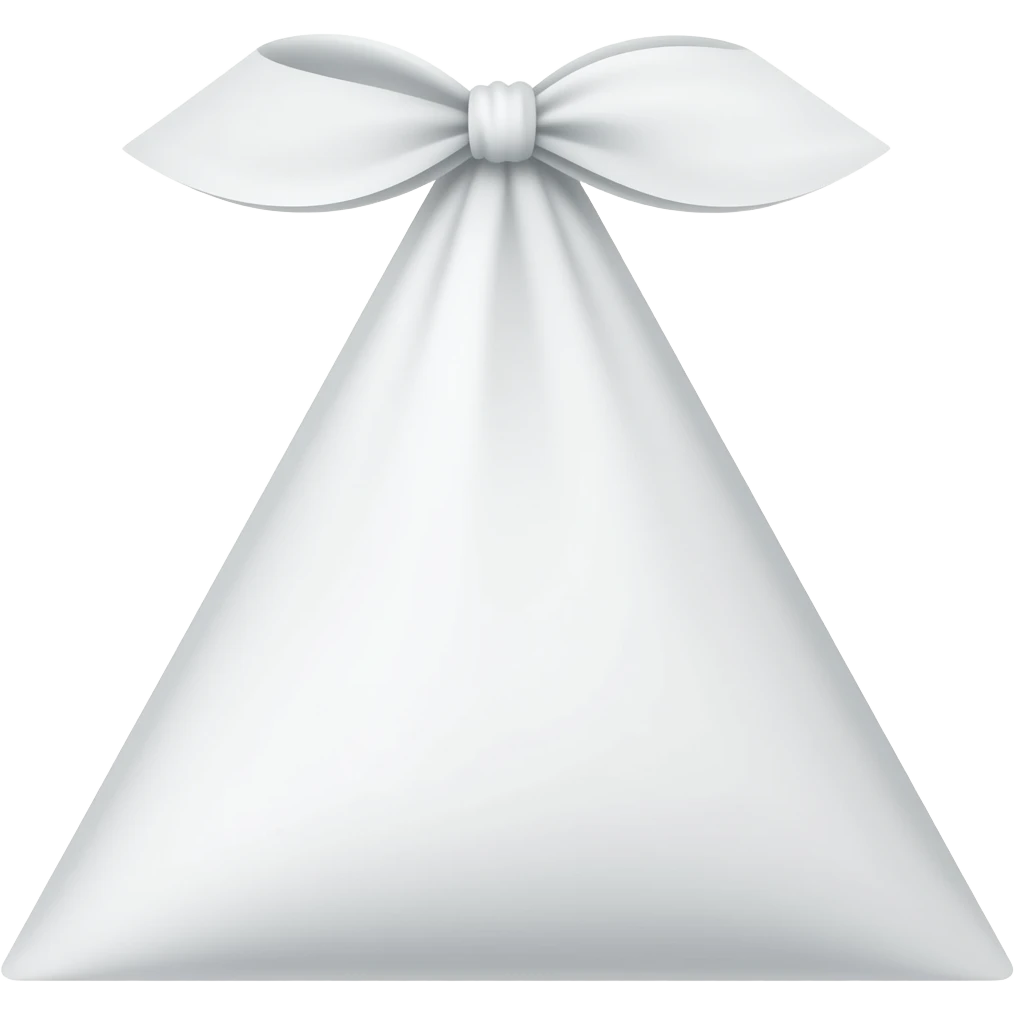 Pañuelo blanco atado triángulo  grande memoria emoji
