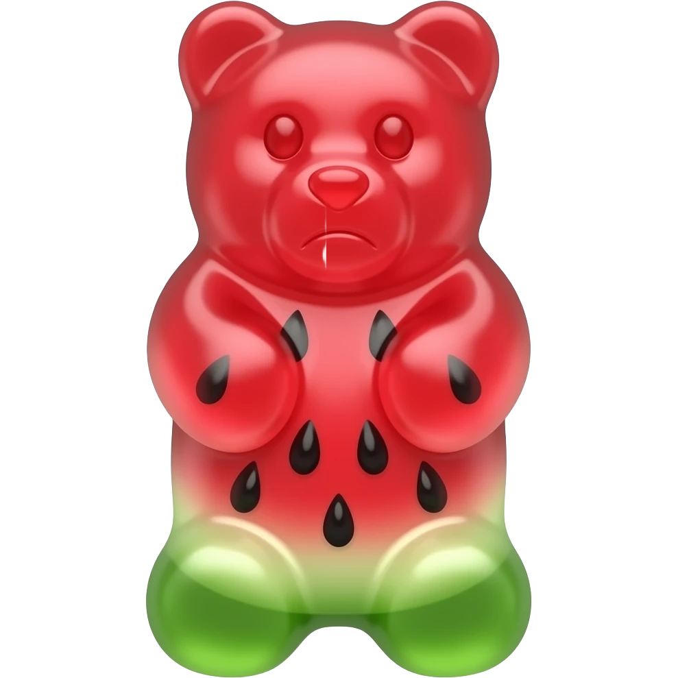 watermelon flavored gummmy bear emoji