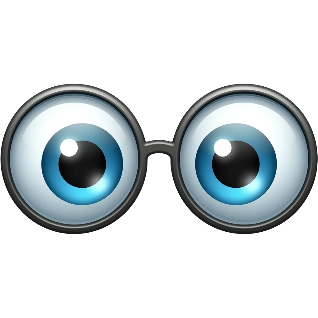 👁️👁️ ojos con lentes emoji