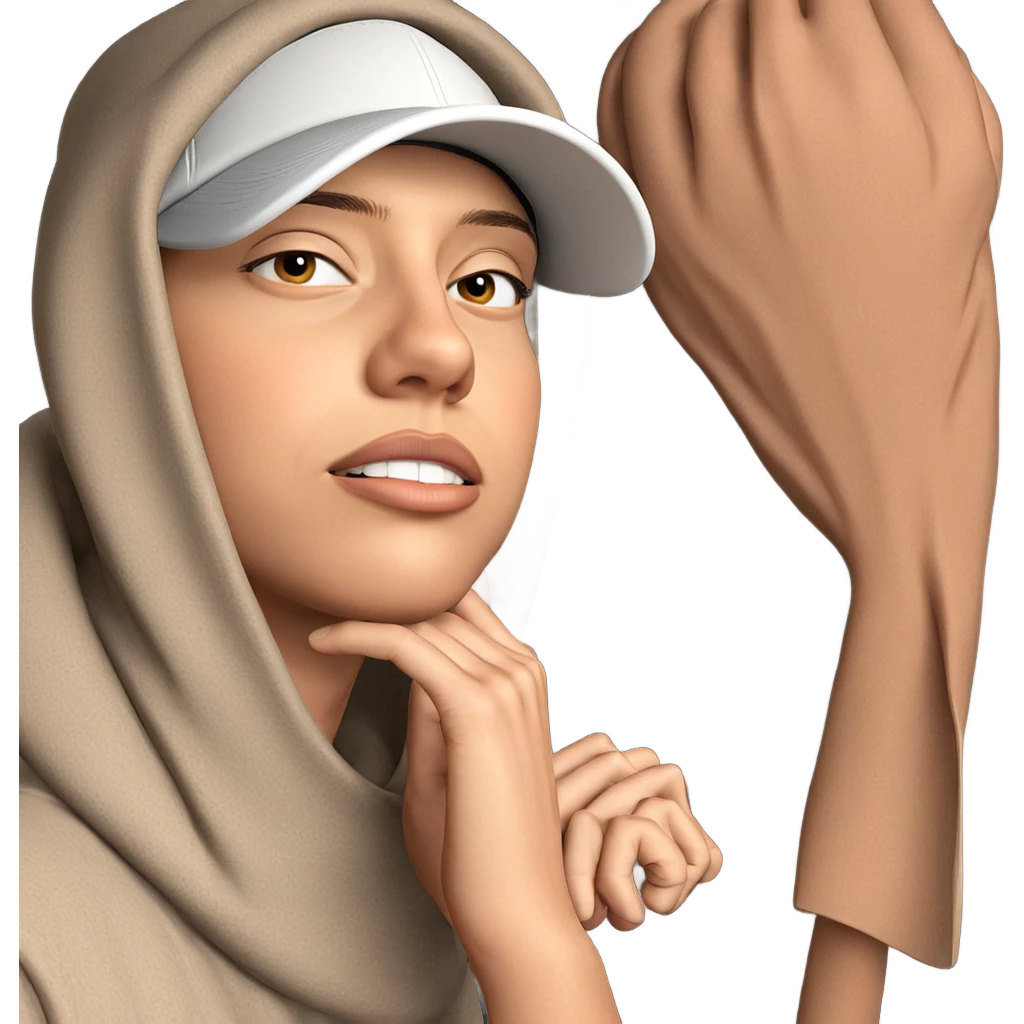 thoughtful boy in a hat emoji
