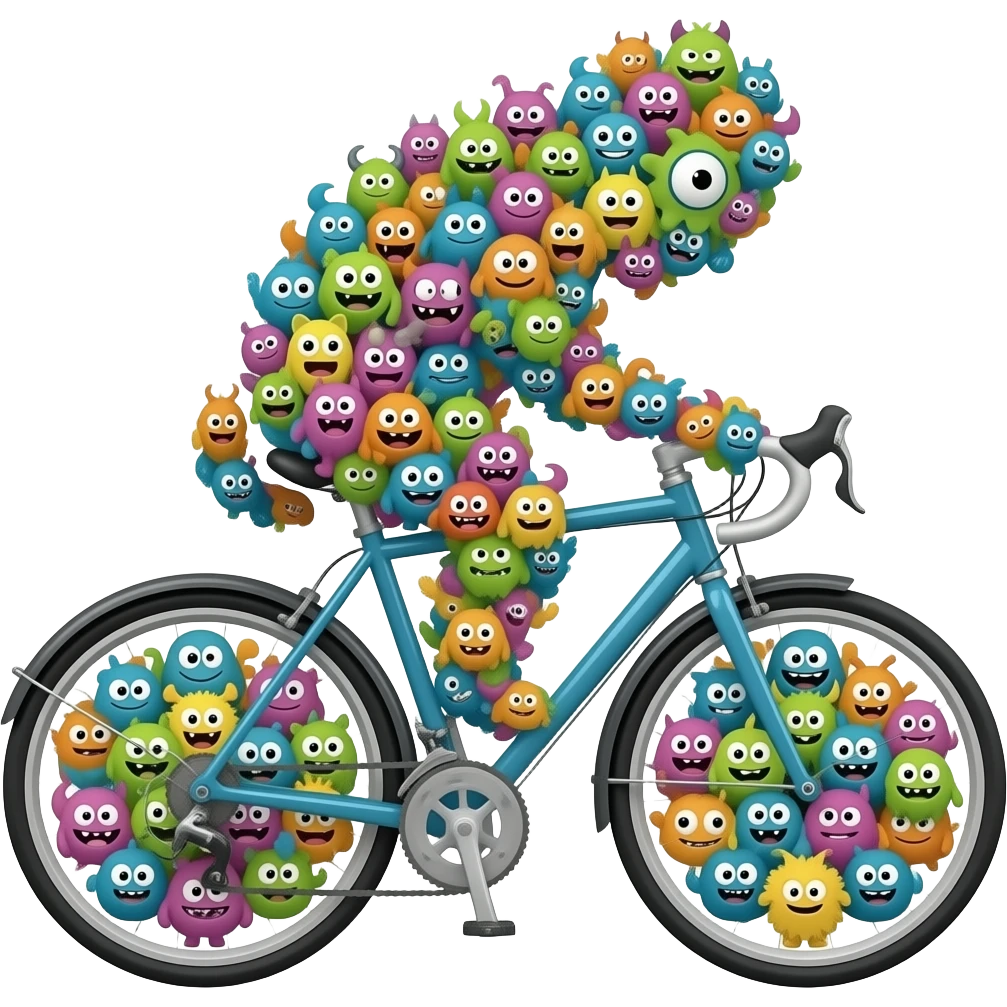 1000 Little monster in the bike emoji