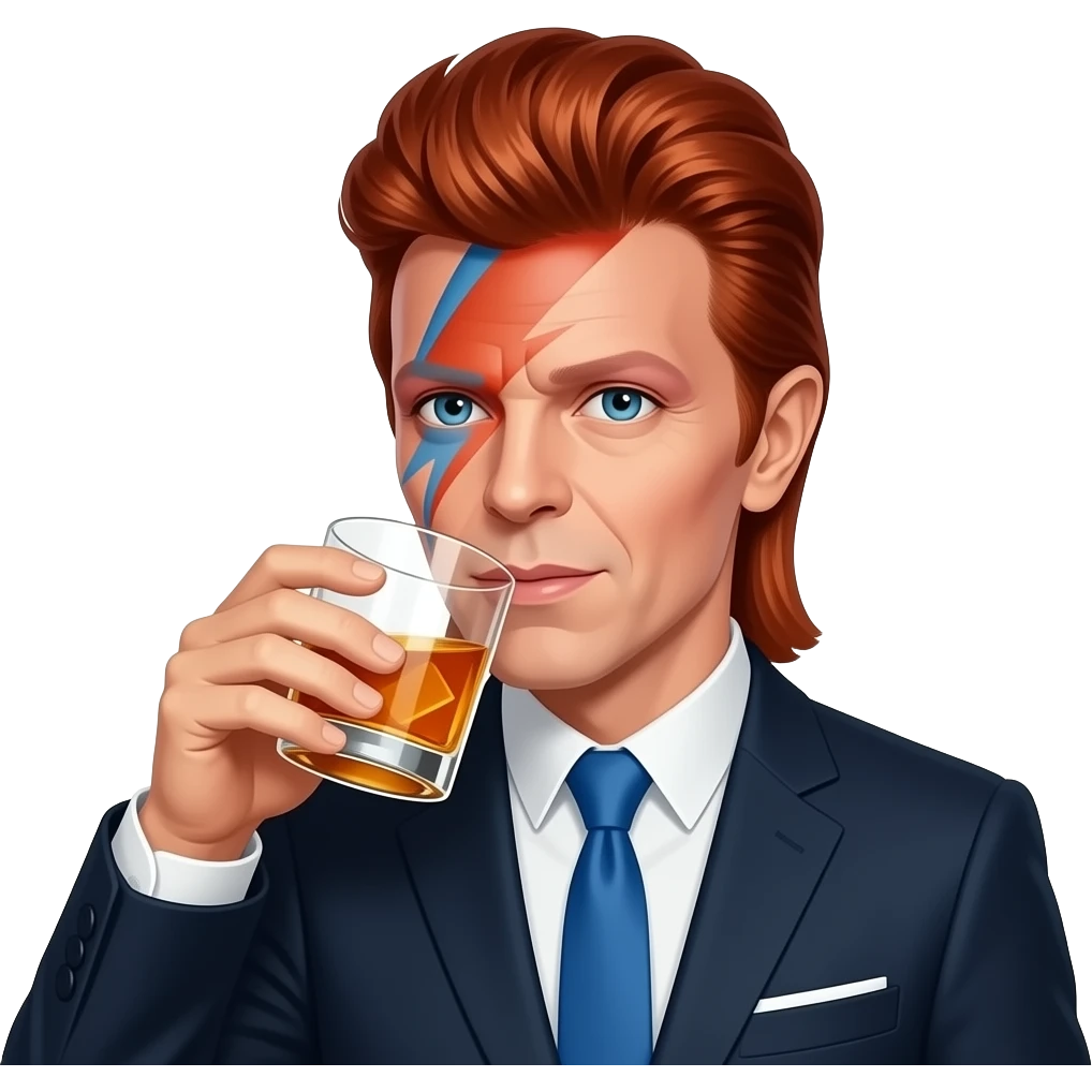 david bowie drinking whiskey emoji