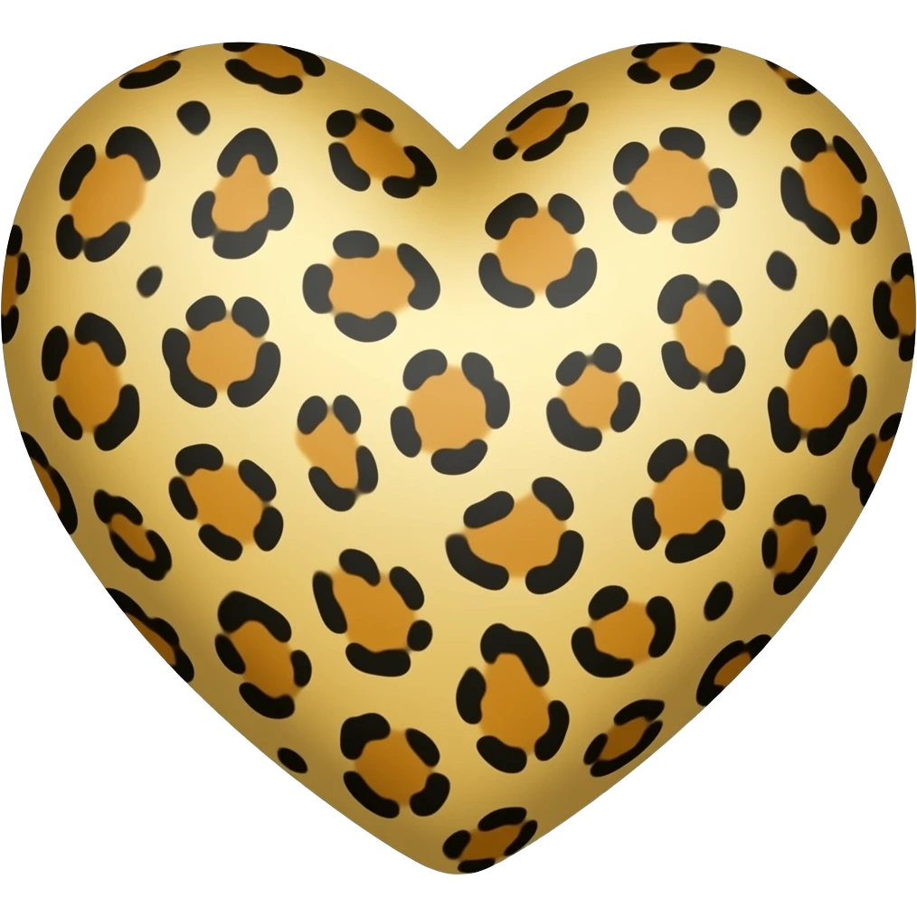 Corazón con manchas de leopardo emoji