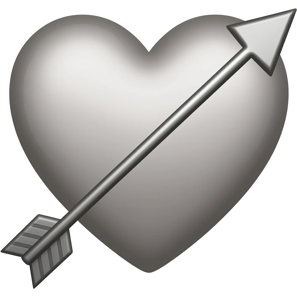 Silueta corazón flechado emoji