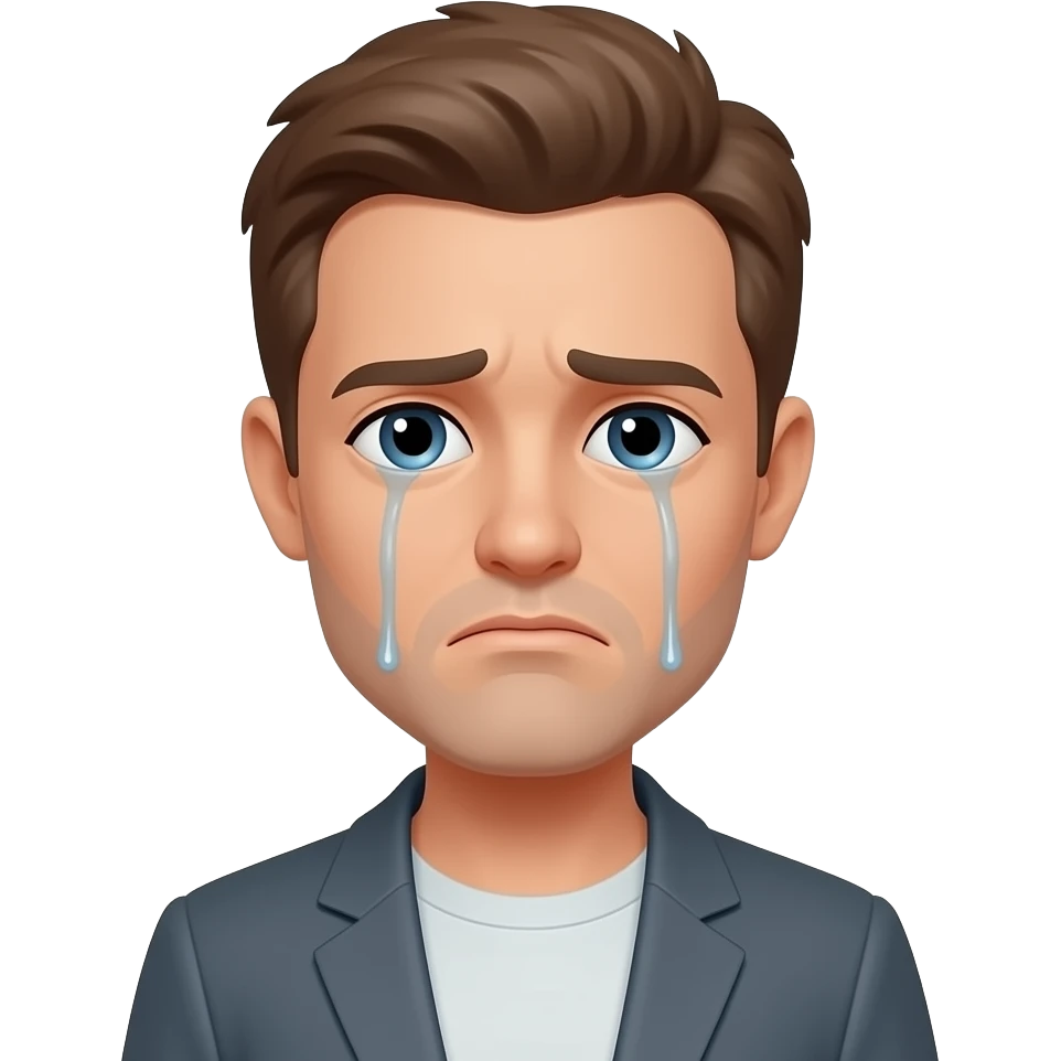 Sideways sad emoticon face emoji