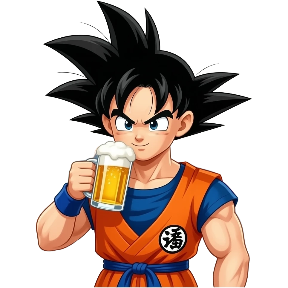 Son goku sa yen en foule l'accoste tn qui boit des bières emoji