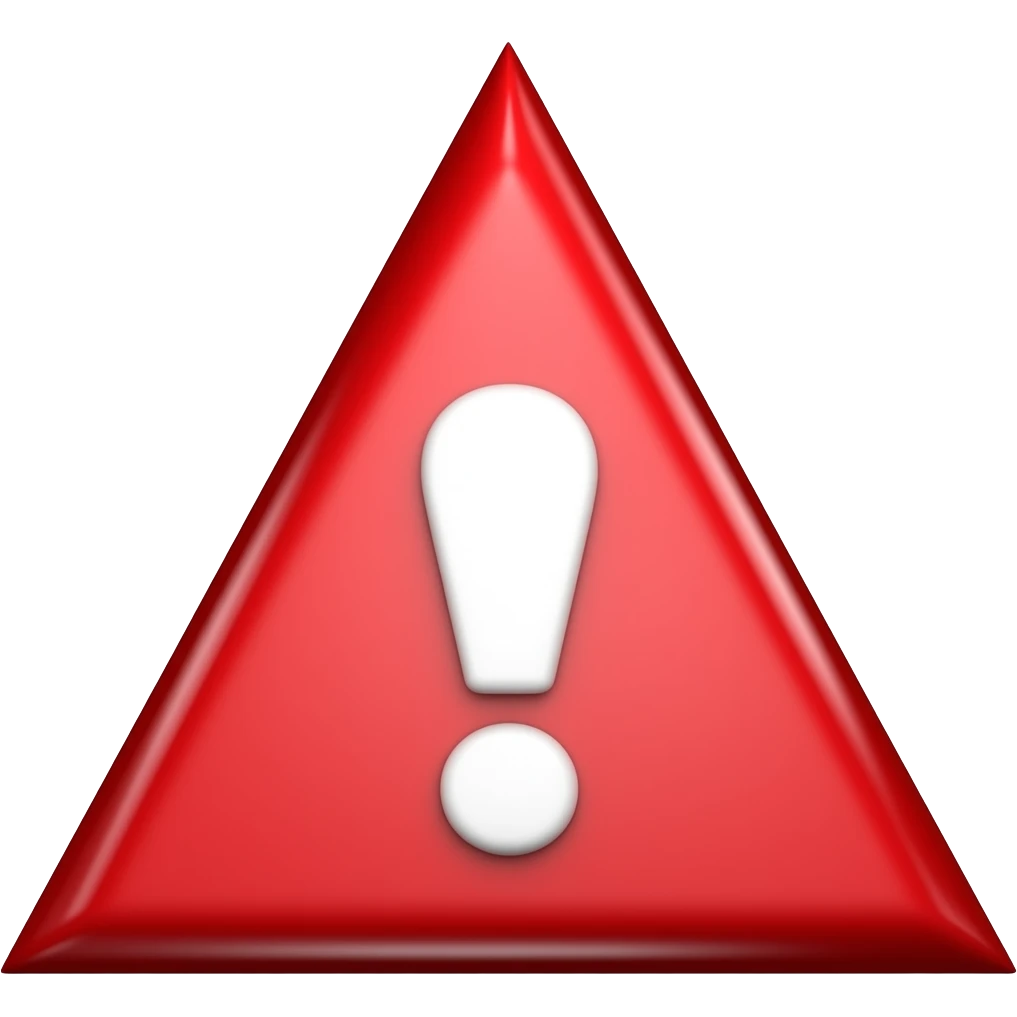 Red triangle block emoji