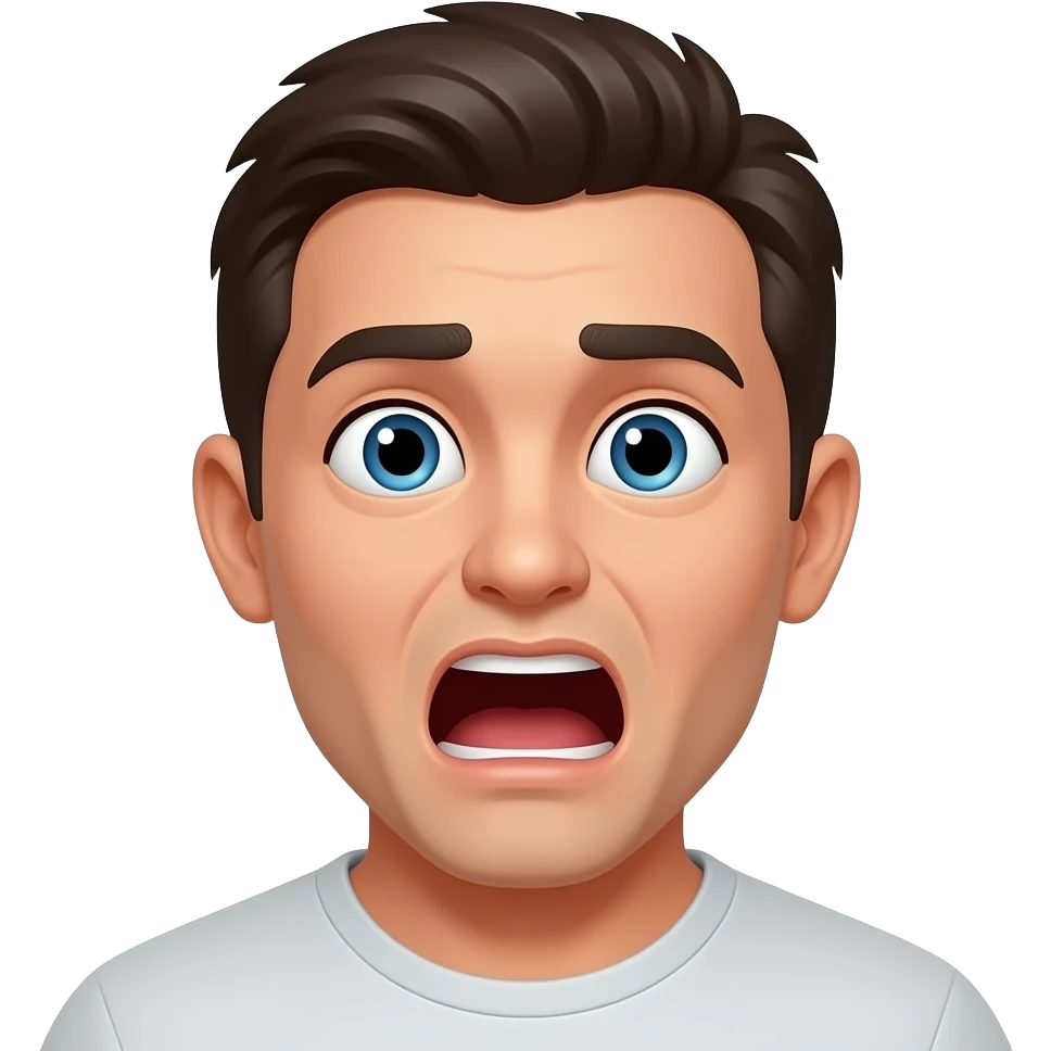 Shocked scream horror movie emoji