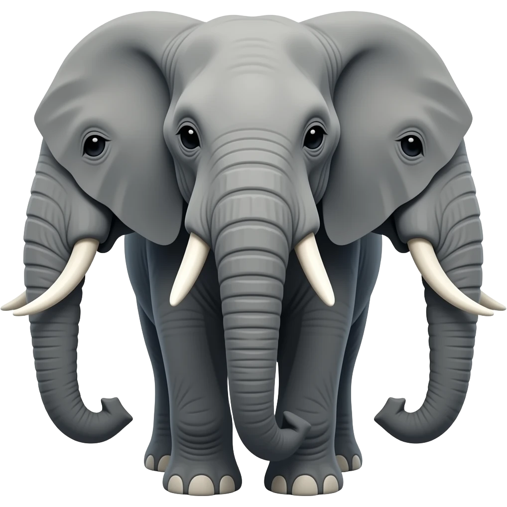three headed elephant emoji