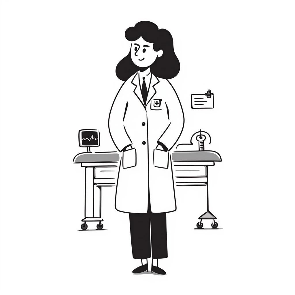 A beautiful woman doctor in the hospital emoji