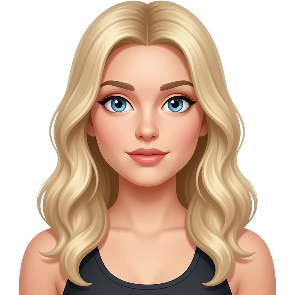 model-with-long-light-blonde gym emoji
