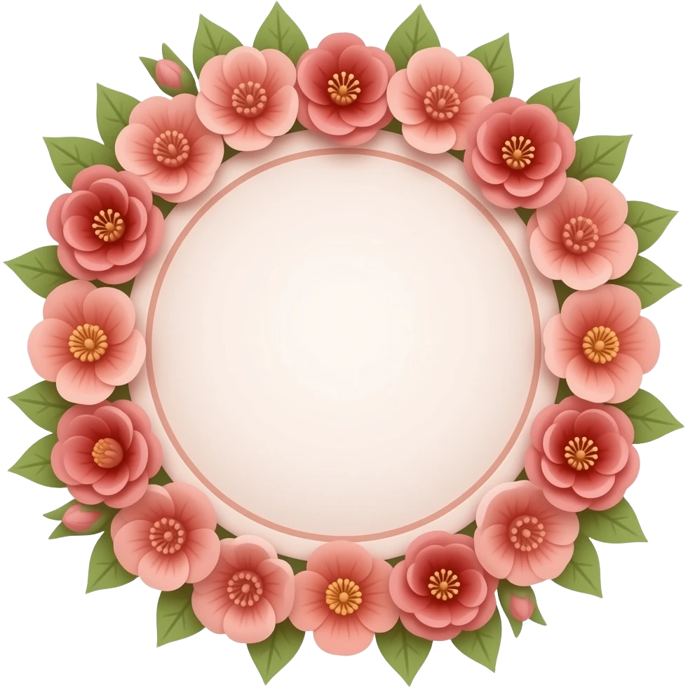 a salmon-colored floral banner emoji