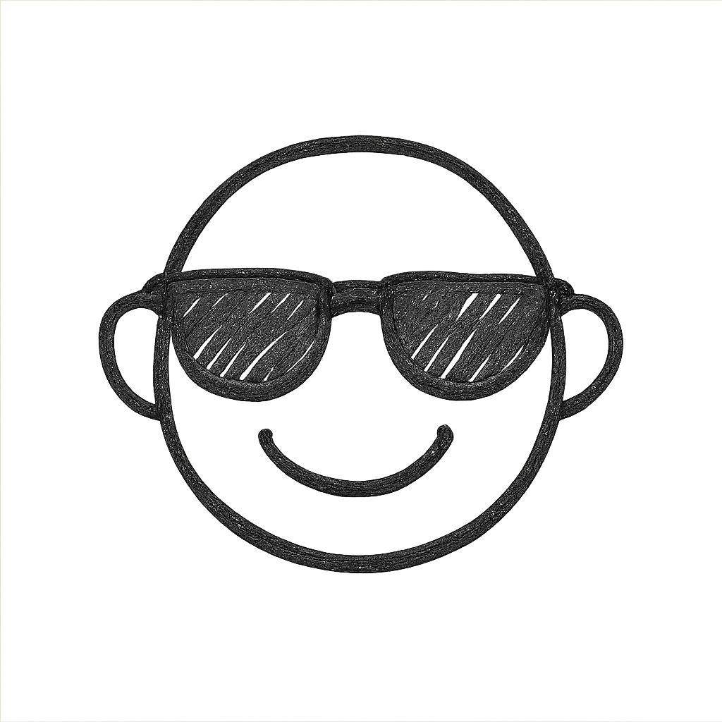 a face with sunglasses emoji