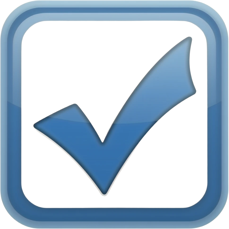 Blue tik emoji emoji