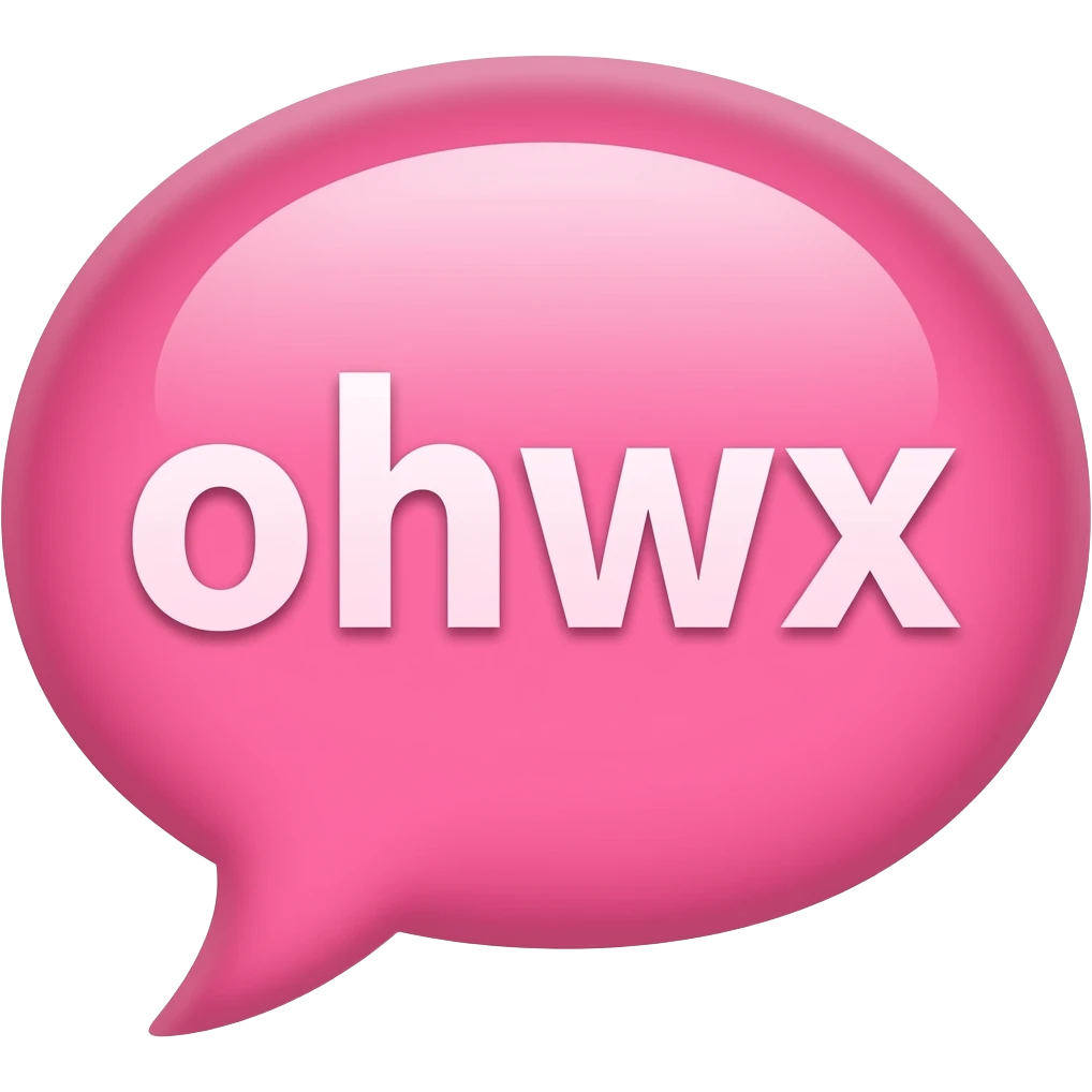 Pink text bubble emoji
