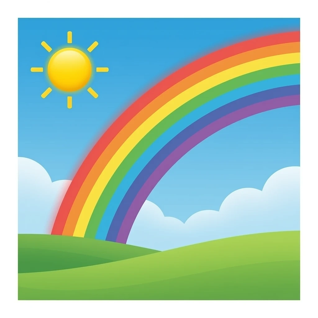 Sun background rainbow background roygbiv emoji