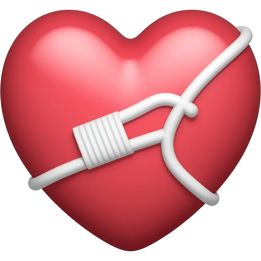 Cœur avec un pontage emoji