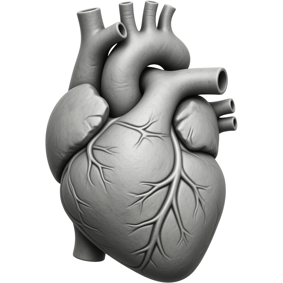 Corazón humano en piedra emoji