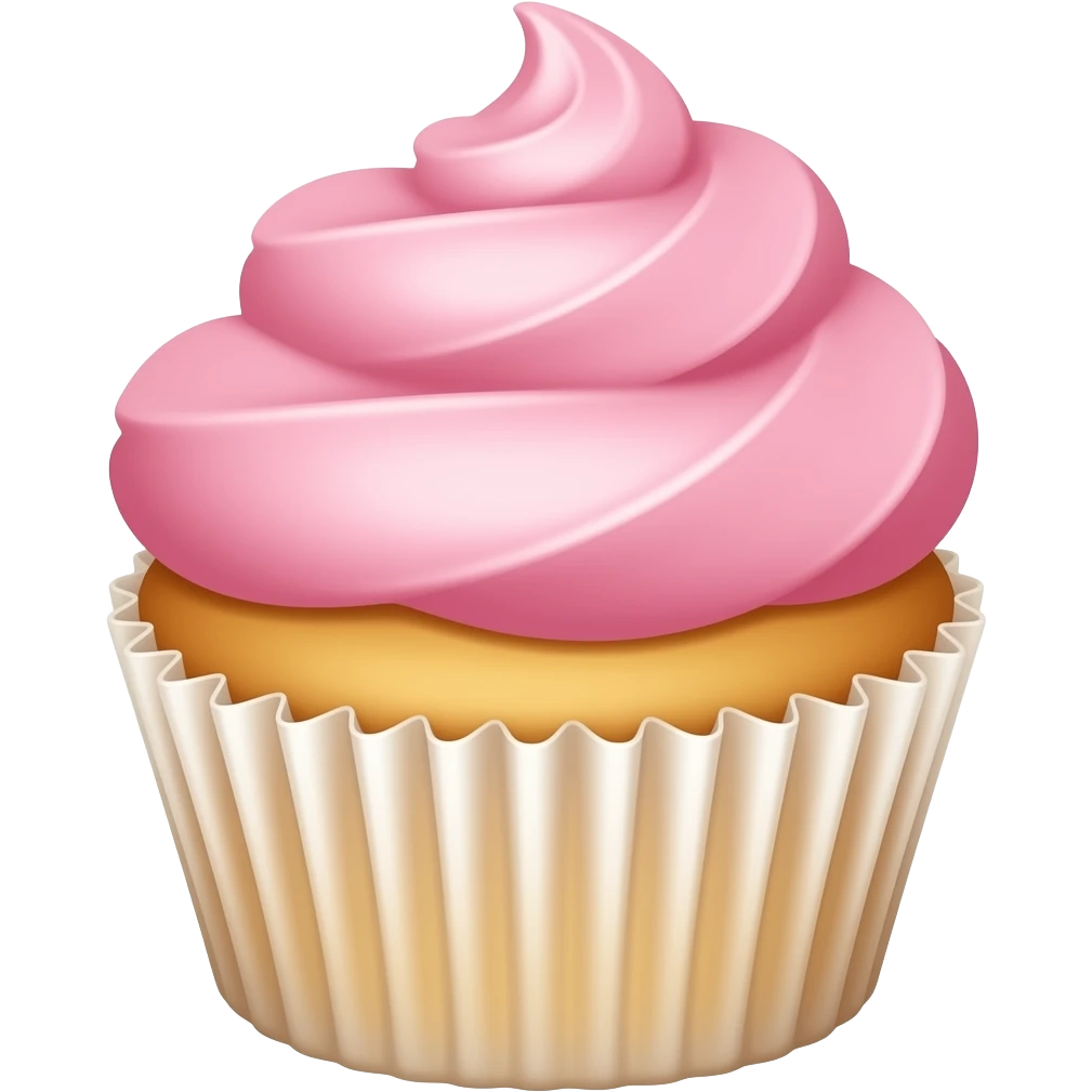 Cupcake with pink icing emoji