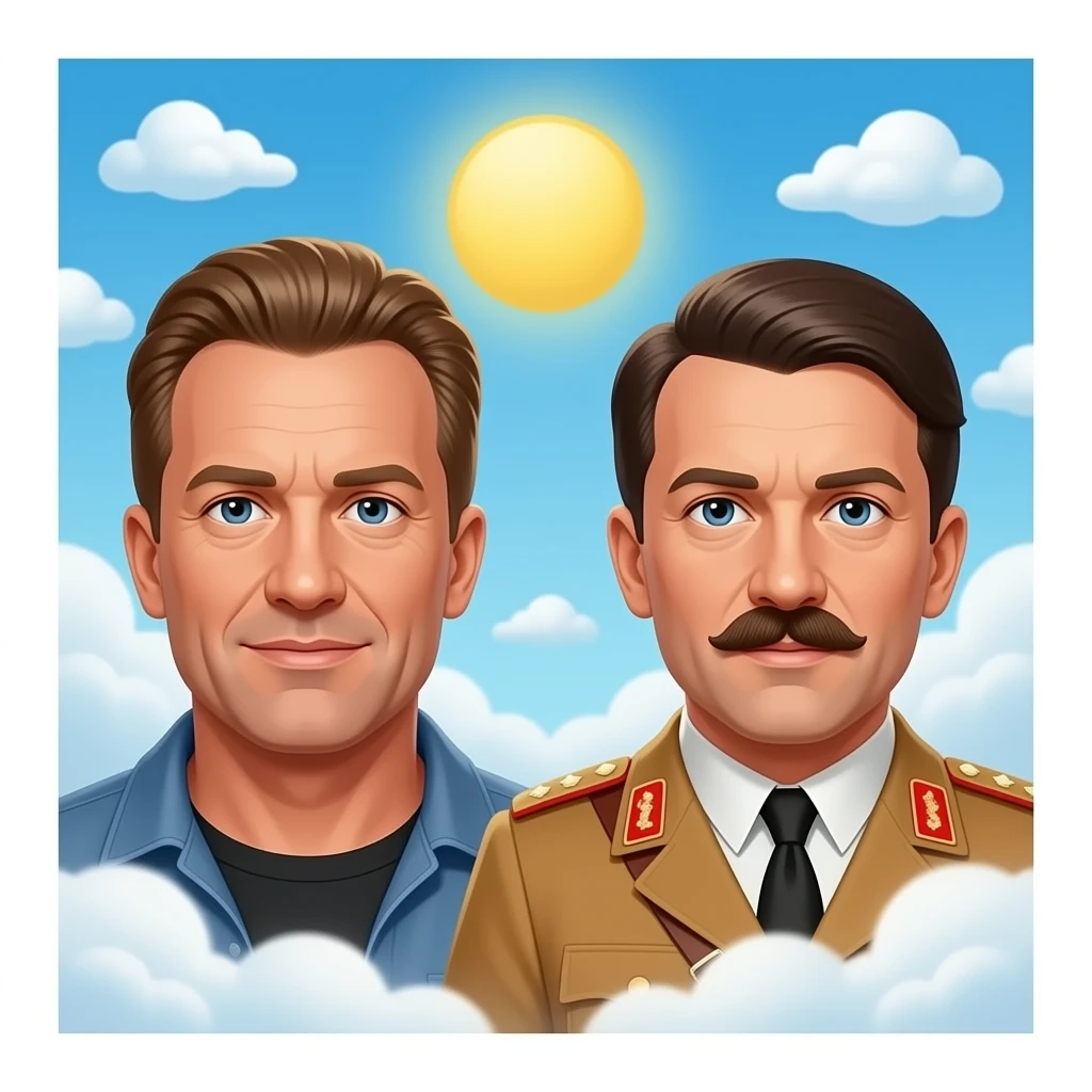 Chuck norris and hitler in heaven emoji