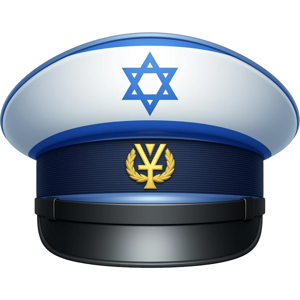 flat Israeli Kepi hat emoji