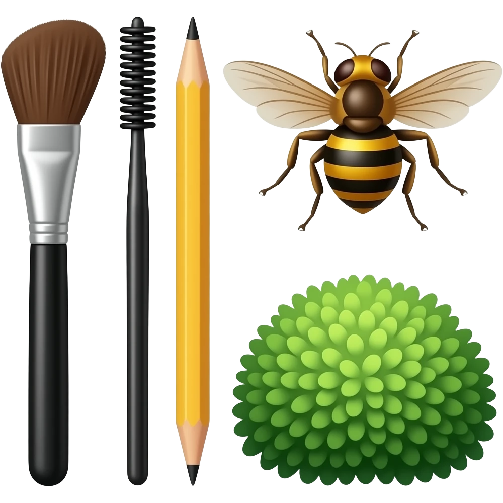 Mascara, Escova, Lápis, Mosca, Arbusto faz isso sem background faz isso em png emoji