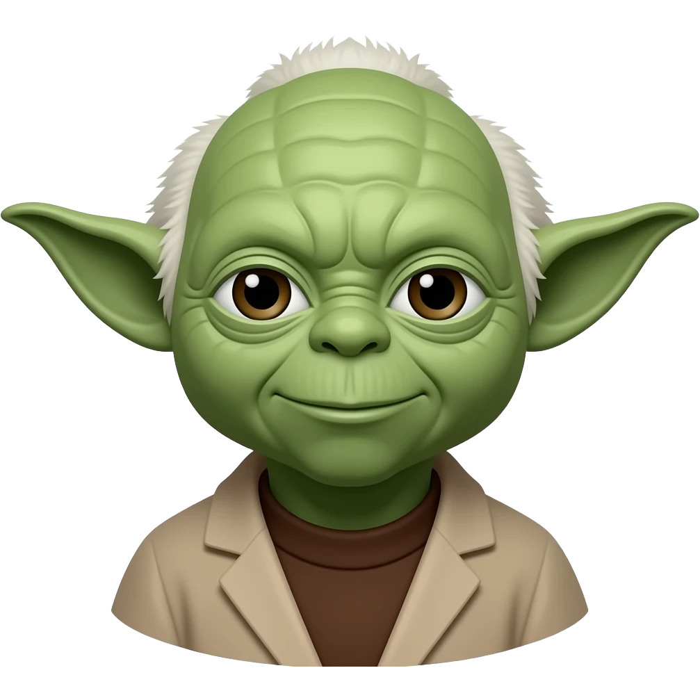 Maître yoda en emoji réaliste emoji
