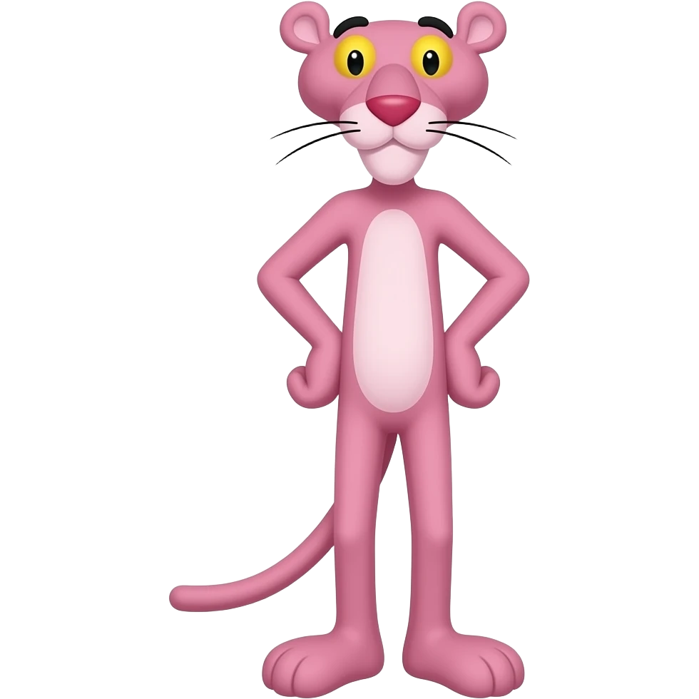 A pink 🐈‍⬛ NO spots and NO stripes, panthers are blank emoji