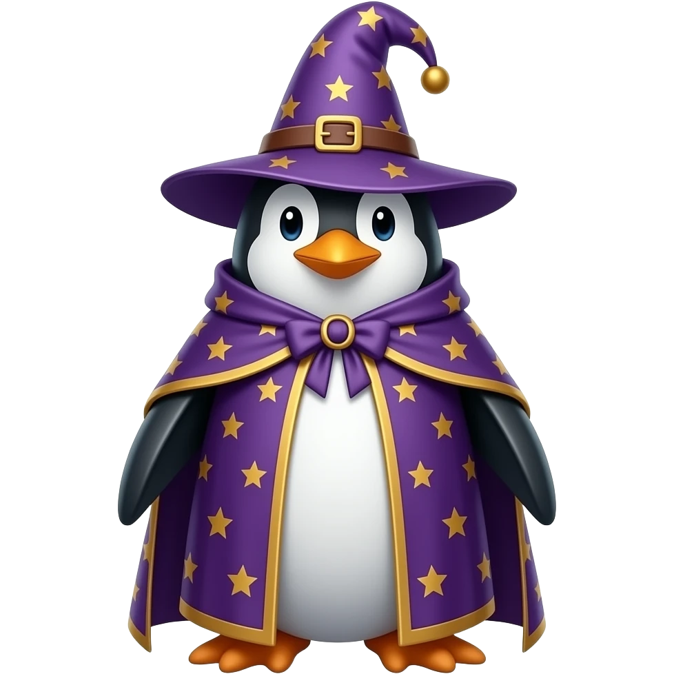 Penguin Wizard emoji