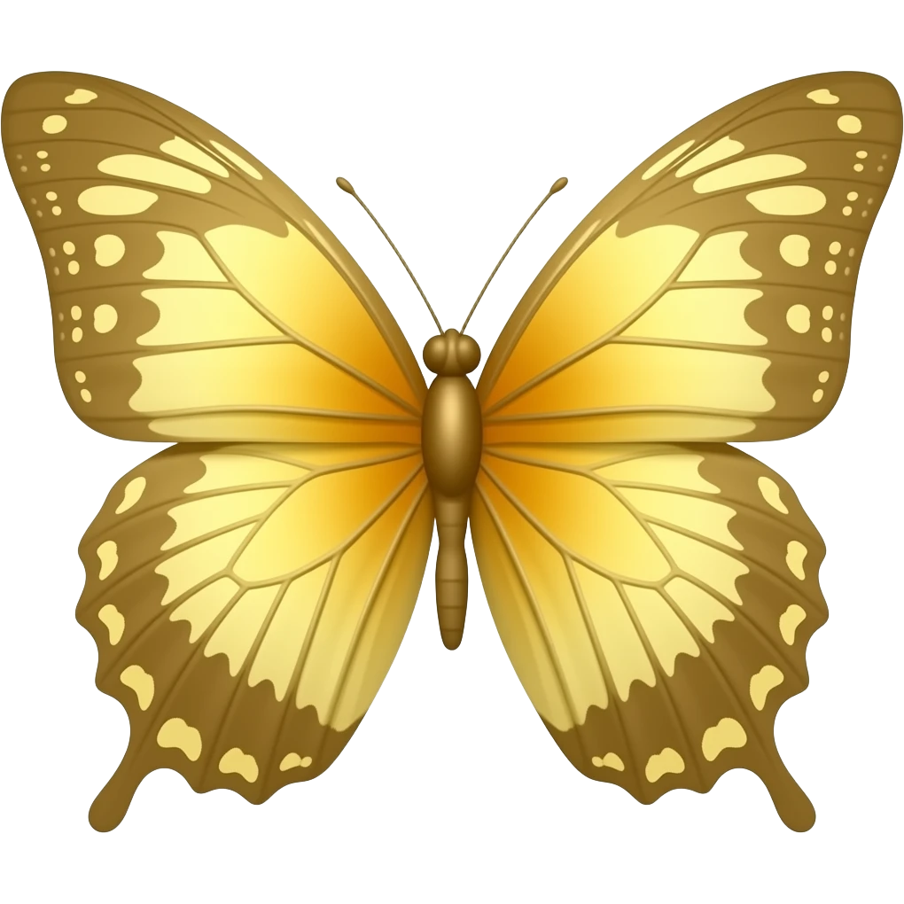 Gold butterfly emoji