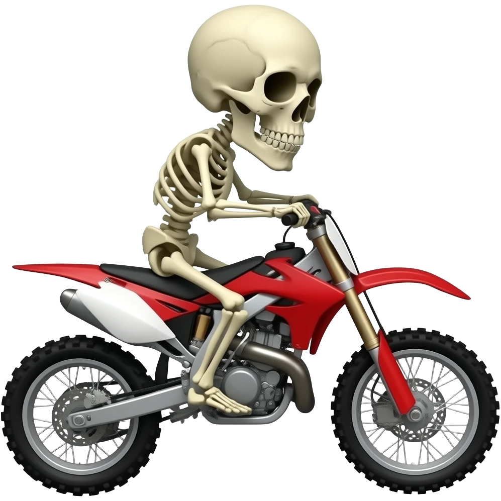 Una calavera en una bicicleta de stunt emoji