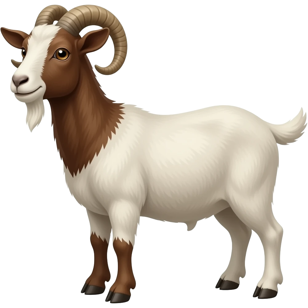 Hazme una cabra Con el cuello y las patas marrones emoji
