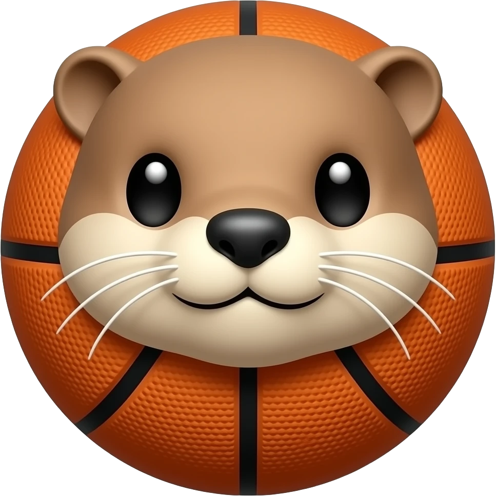 turn a otter into a basket ball emoji