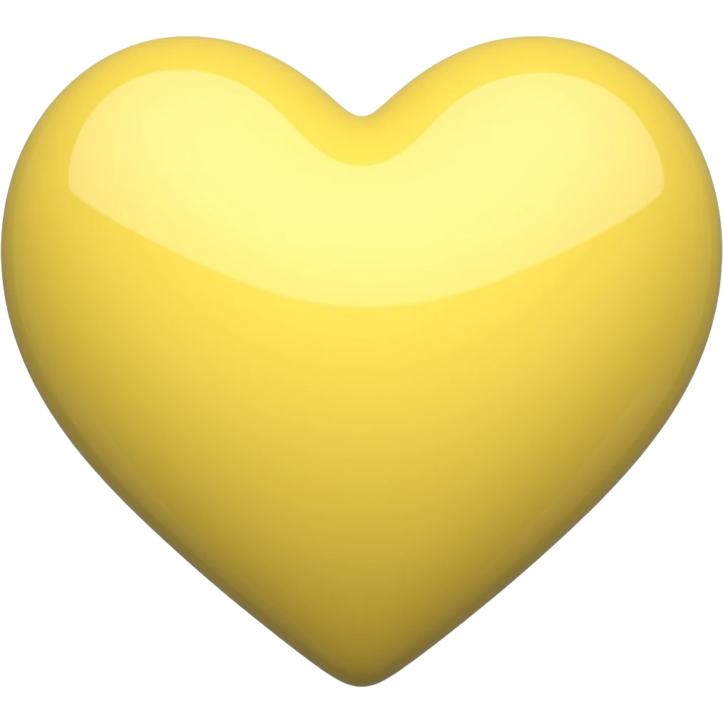 Pastel Yellow Heart 3D emoji