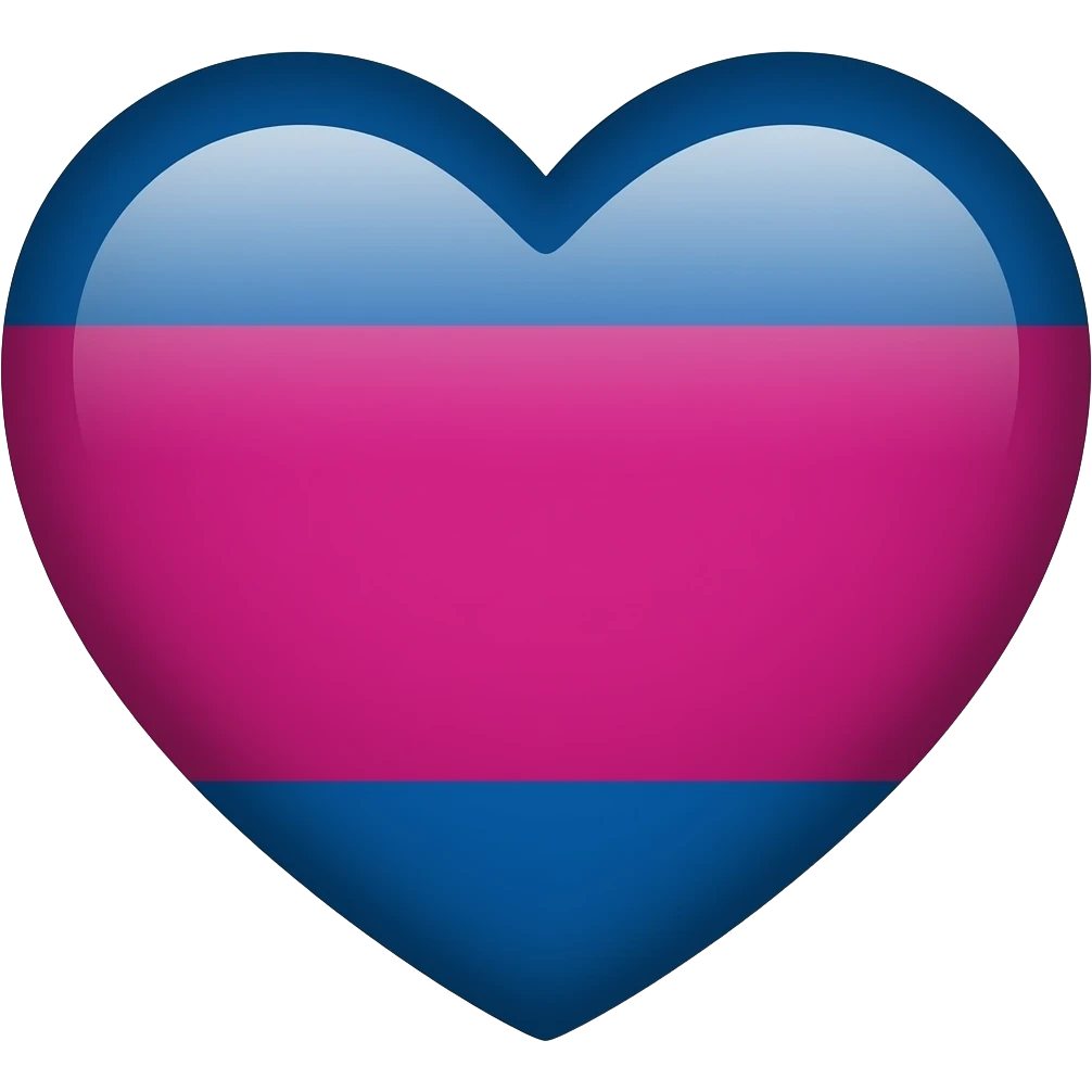 BISEXUAL heart flag emoji