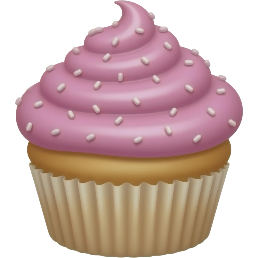 Cupcake with pink icing emoji
