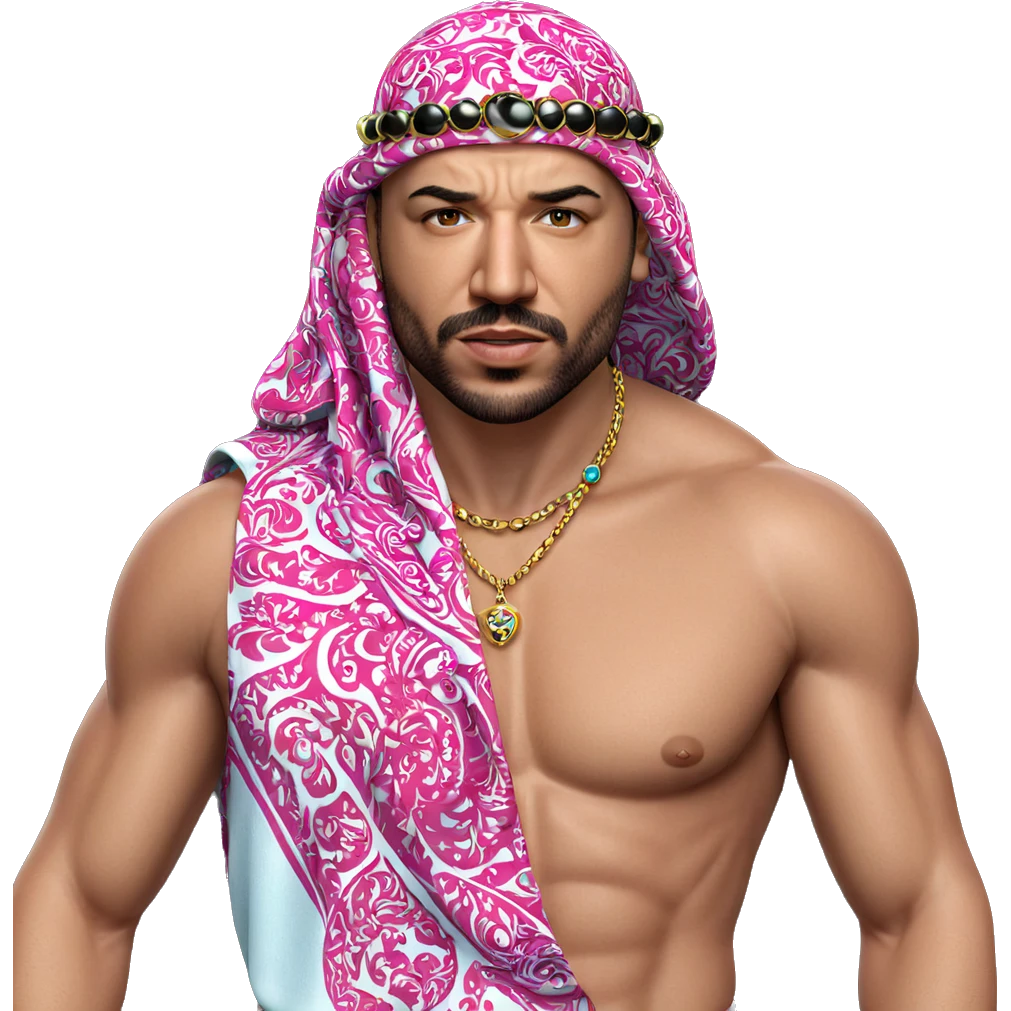 male portrait with jewelry emoji