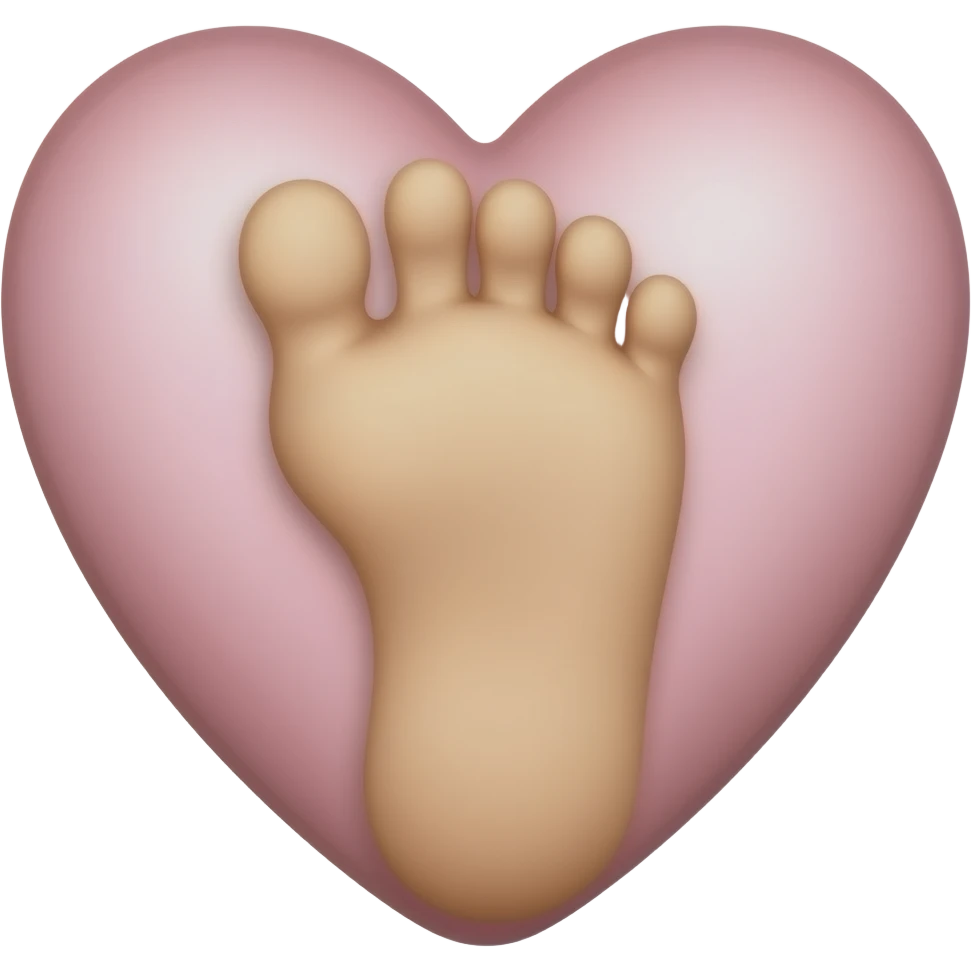 i want a foot in the shape of a heart emoji
