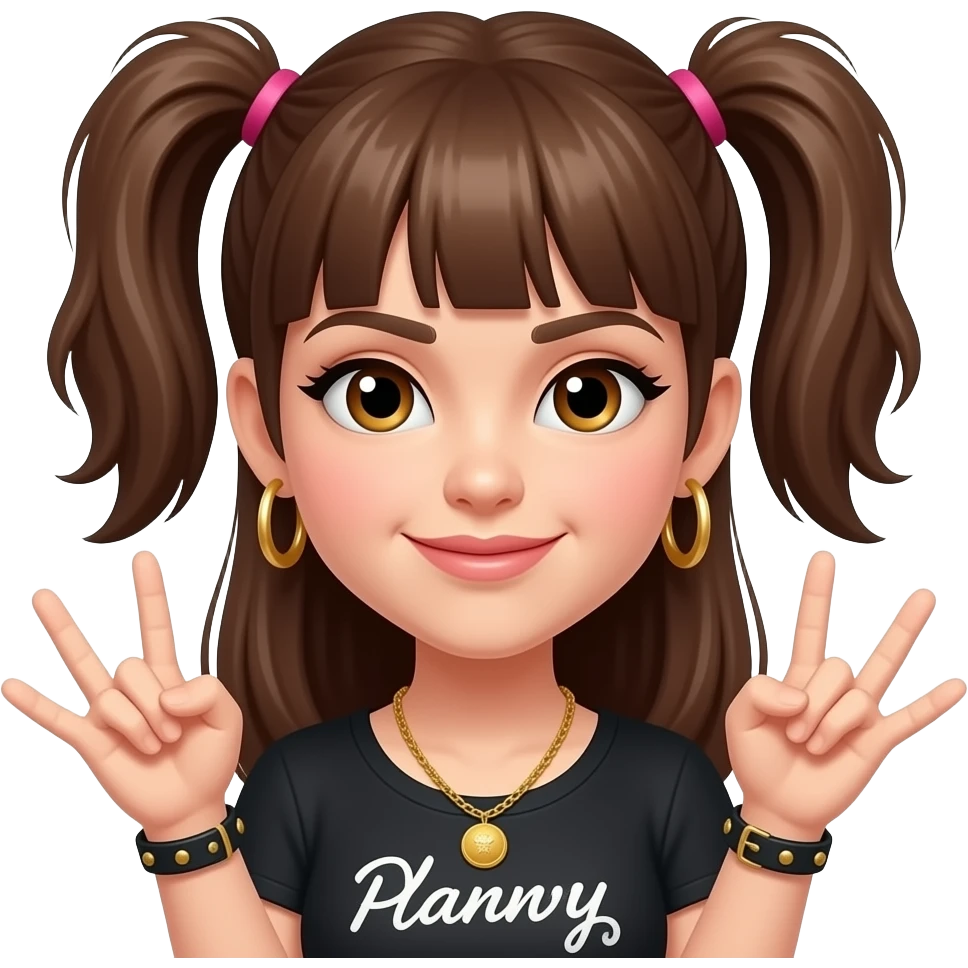 Rock an roll girl emoji
