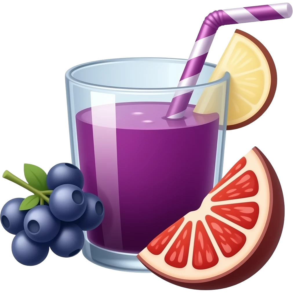 purple red fruit juice emoji