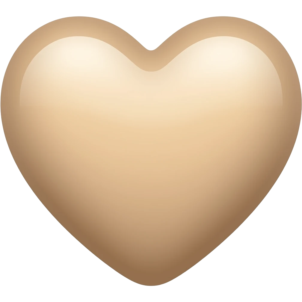 Бежевое сердечко emoji