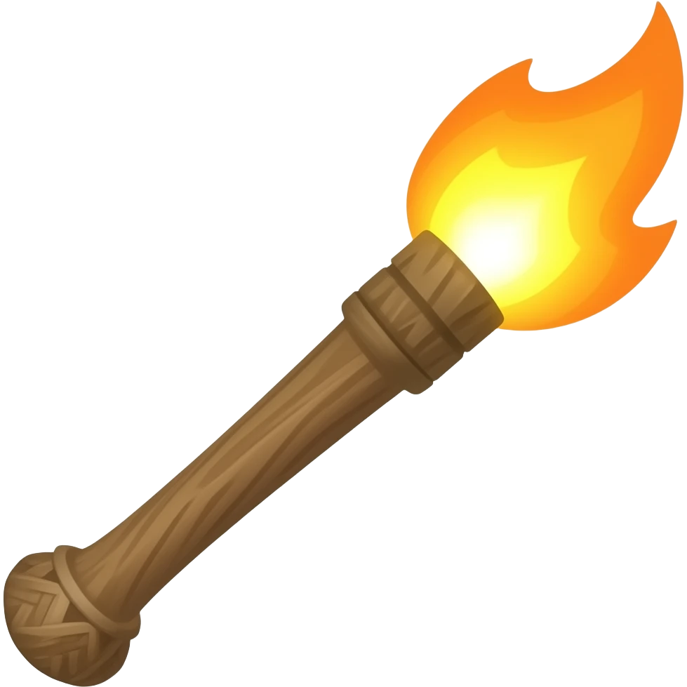 single torch emoji