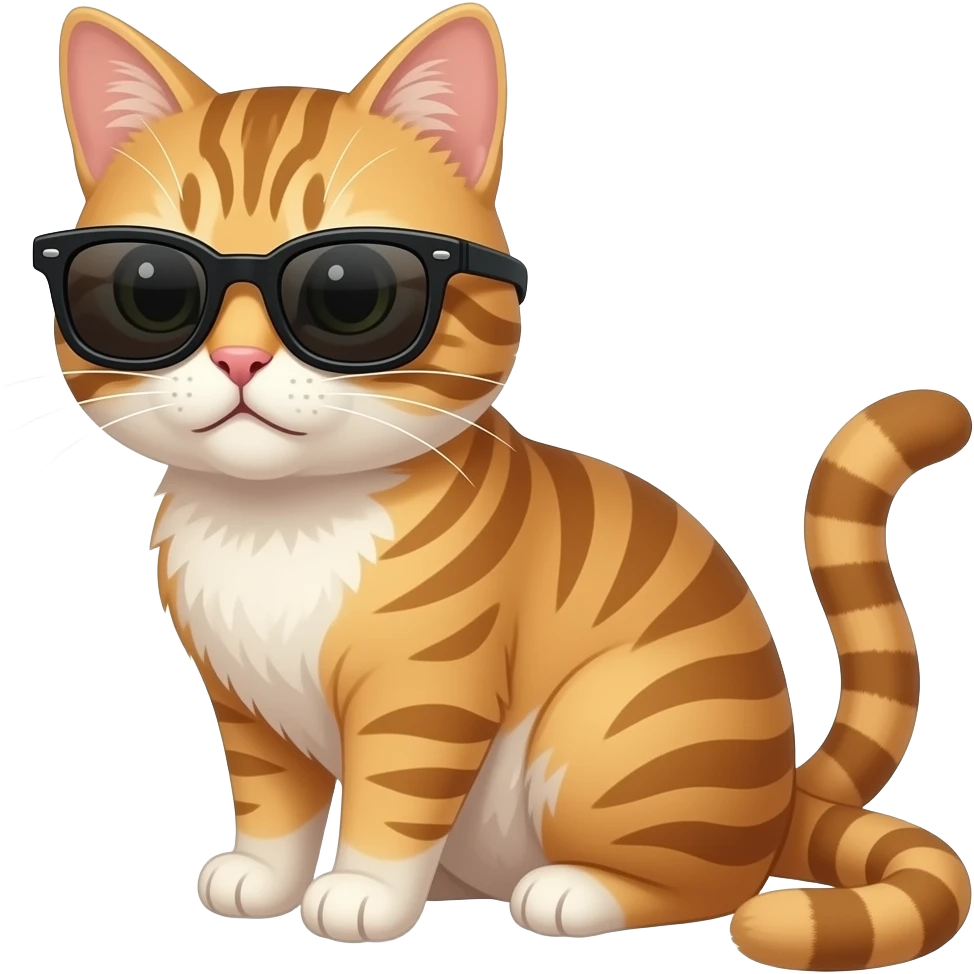 Cat wearing sunglasses emoji